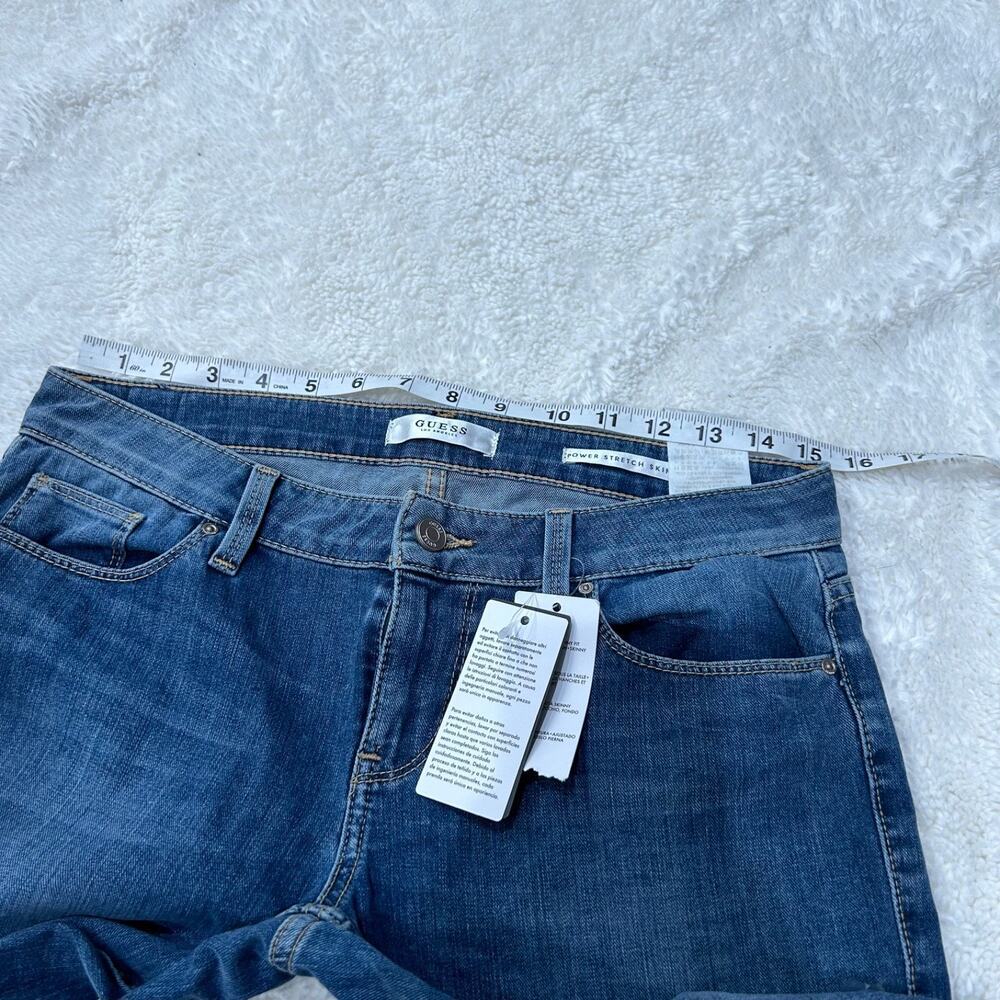 NWT Guess Power Stretch Low Rise Skinny Jeans Cotton Blue Wash Sz 29 Casual - Picture 5 of 7